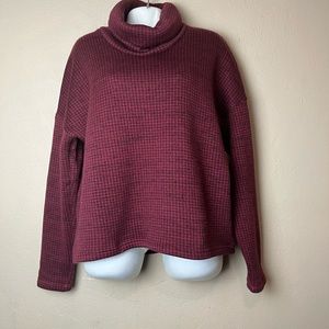 Columbia SportSwaer Women’s‎ Red/black Turtleneck PullOver Sweater Size XL